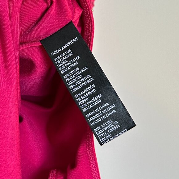 GOOD AMERICAN Crystal Modern Tank Bodysuit In Love Potion007 Size Small - Picture 8 of 8